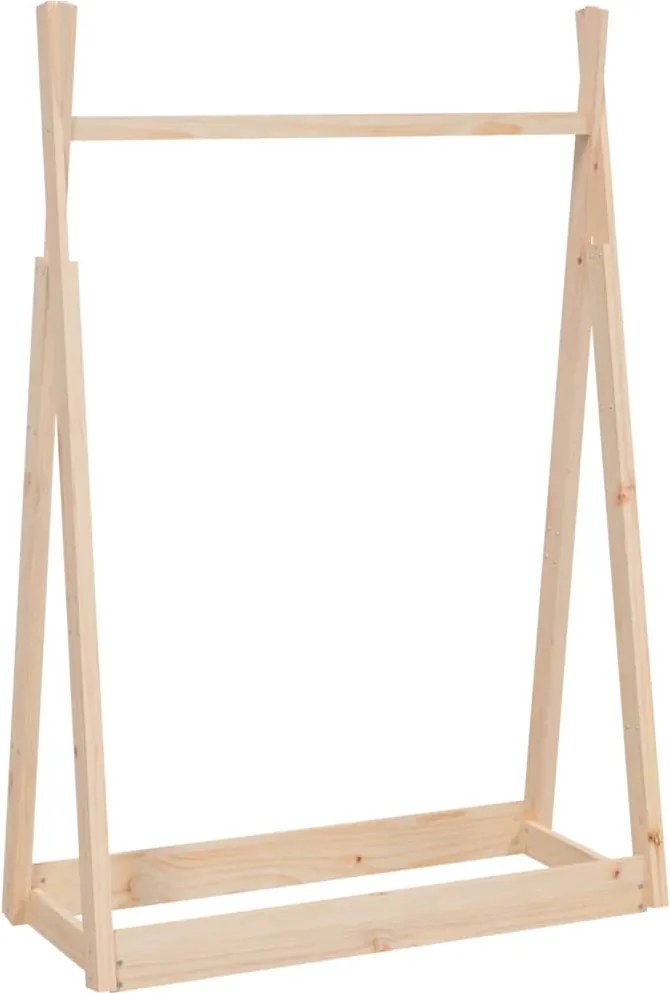 vidaXL tömör fenyőfa ruhatartó állvány 100 x 45x 150 cm