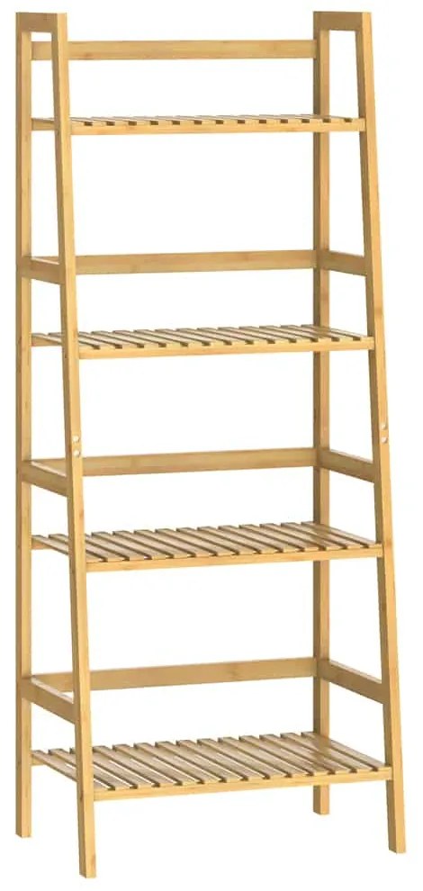 ZOJA bambusz polc, 4 polc, 48x32x123cm, barna Casaria