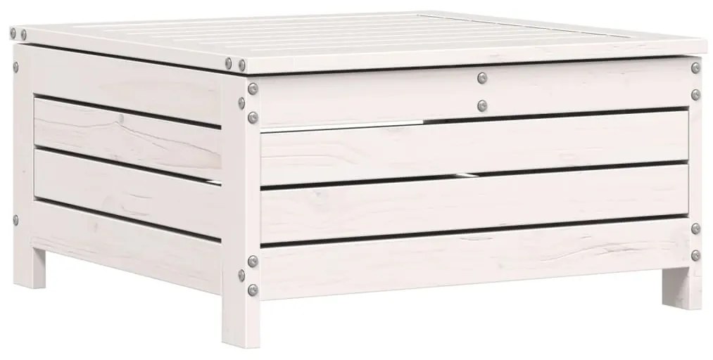 vidaXL fehér tömör fenyőfa kerti lábtartó 62 x 63,5 x 32 cm