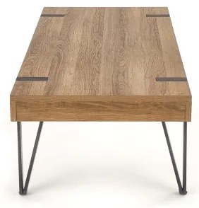 Kávésasztal TULUZA 41x120 cm arany dió/fekete