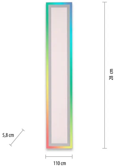 Leuchten Direkt 1490116 - LED RGB Dimmelhető lámpa EDGING LED/24W/230V + távirányító