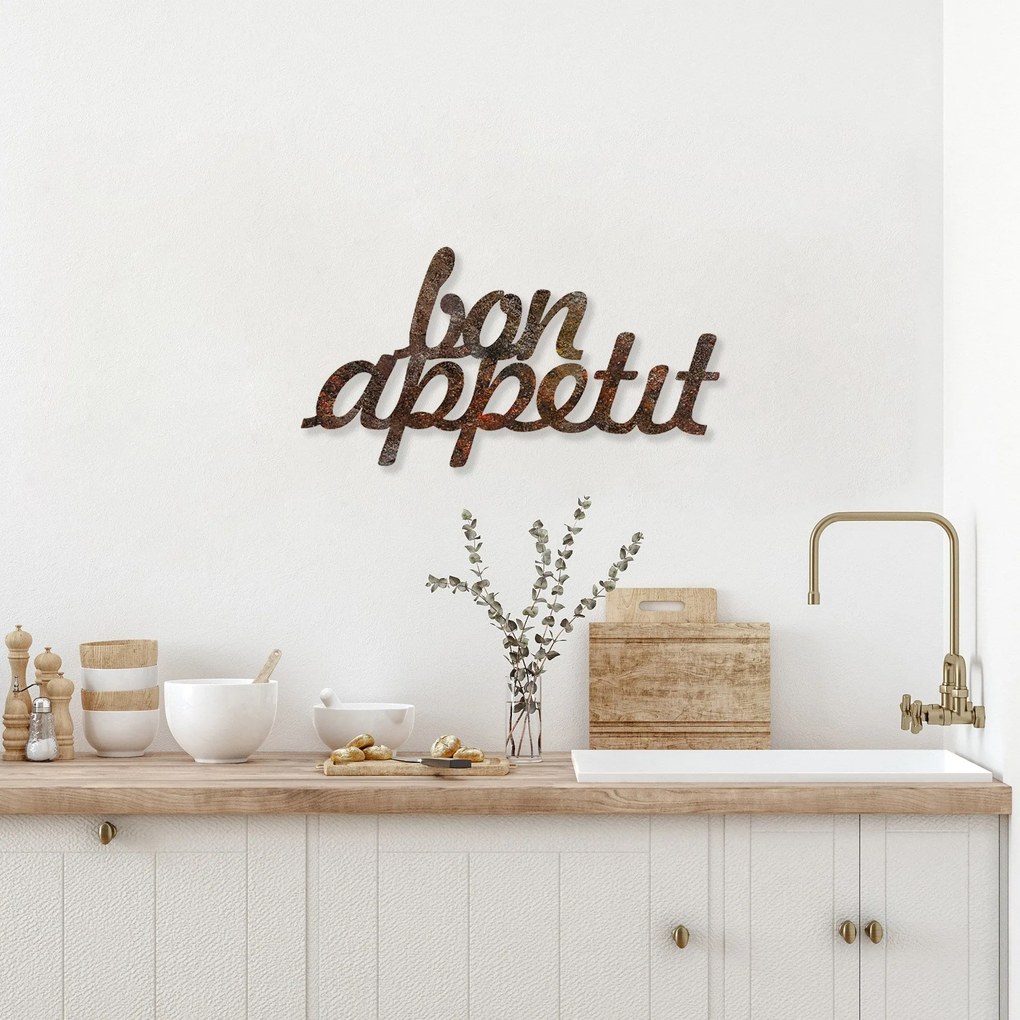 Fém fali dekoráció, Rusty Bon Appetit