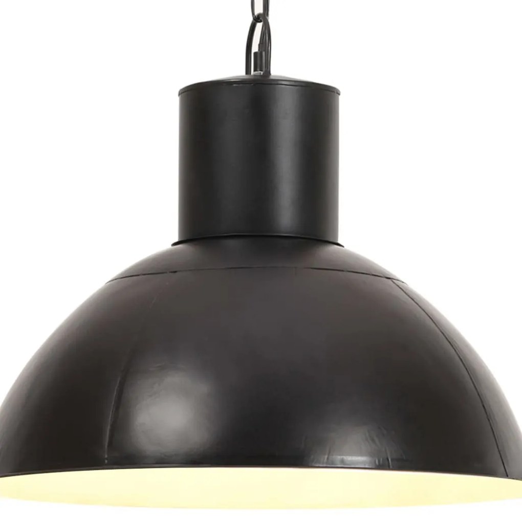 kerek fekete függőlámpa 25 W 48 cm E27