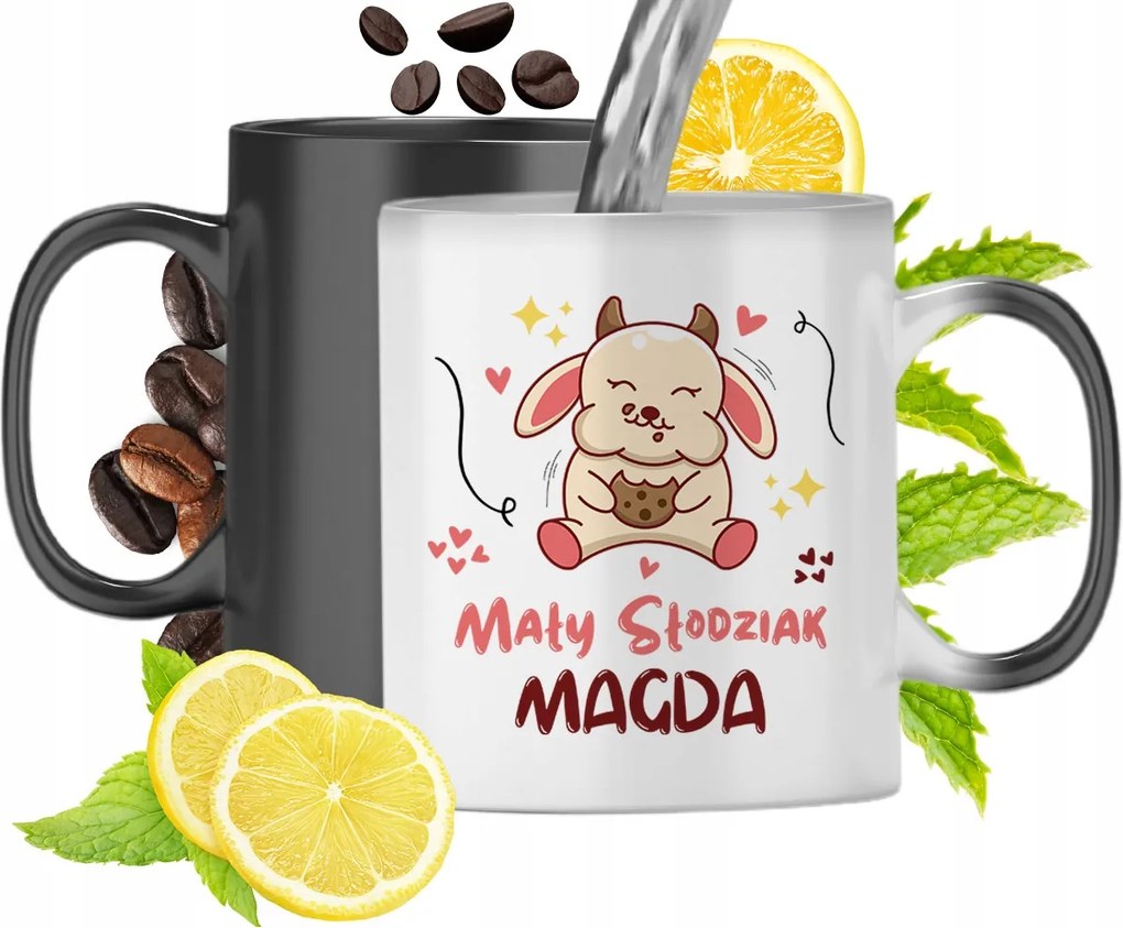 Mágikus bögre Magdának Fekete matt nyomott mintával 330ml