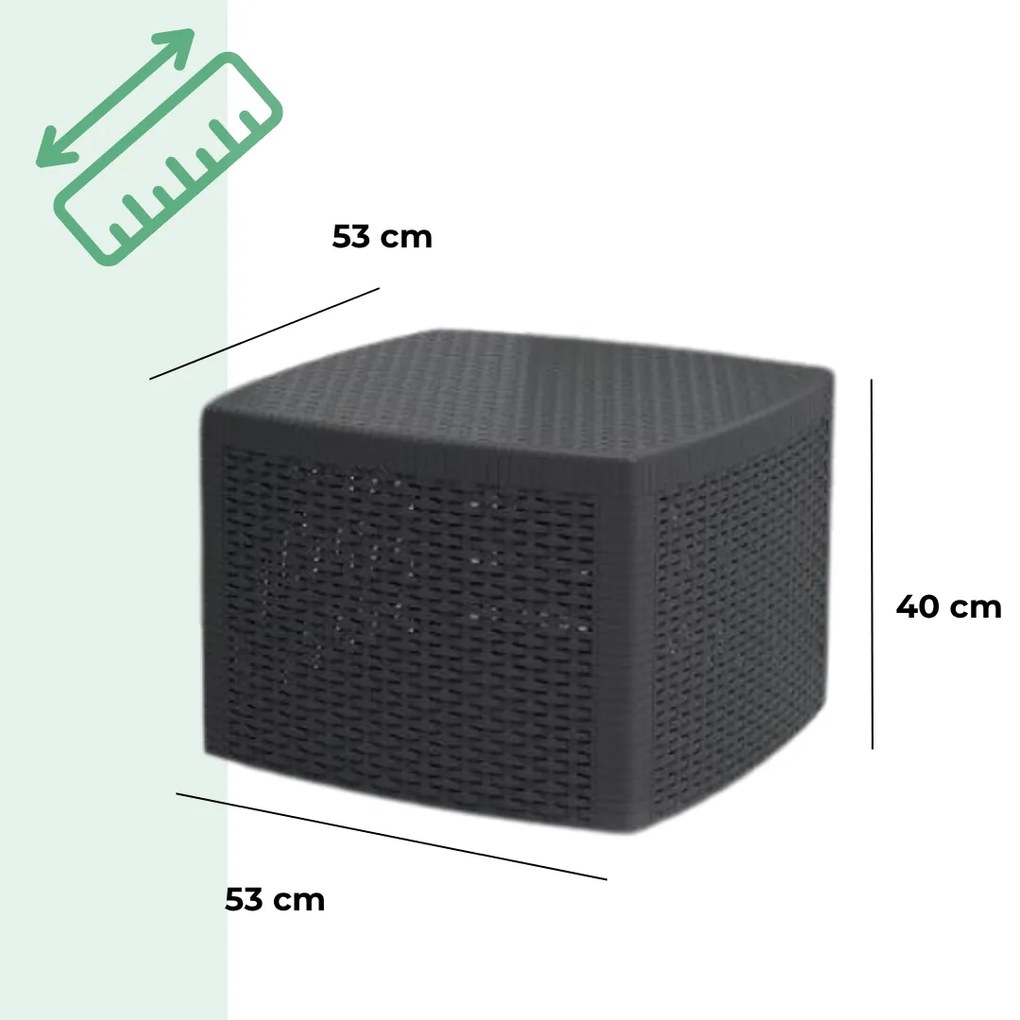 Kerti garnitúra TREE, 3 részes, antracit színben I.P.A.E-Progarden