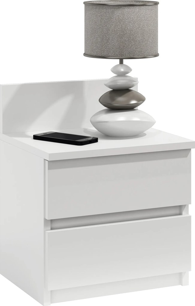 Éjjeliszekrény N2 Fésülködőasztal Komód Éjjeli Asztal Fehér