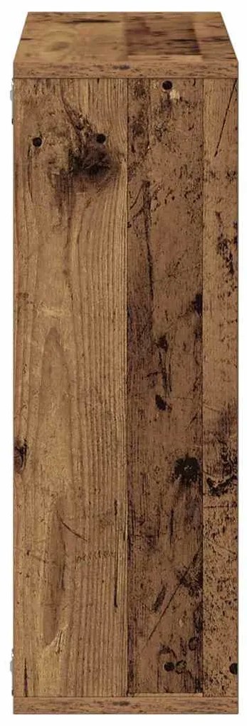 antik fa színű szerelt fa fali polc 104x20x58,5 cm
