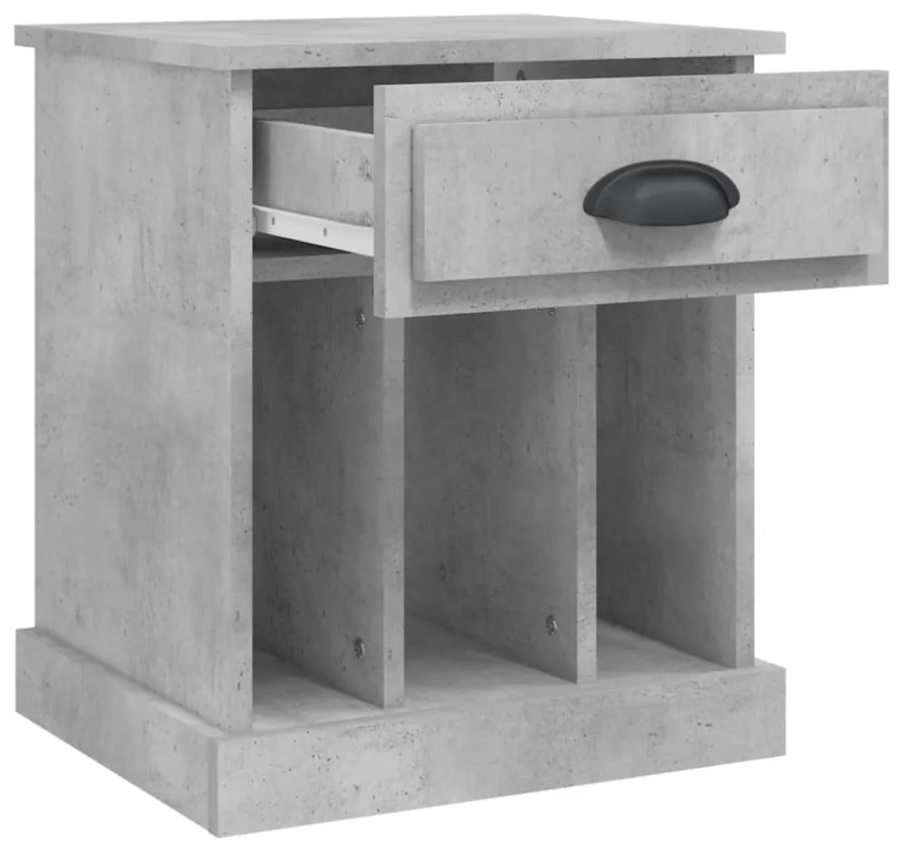 betonszürke éjjeliszekrény 43x36x50 cm