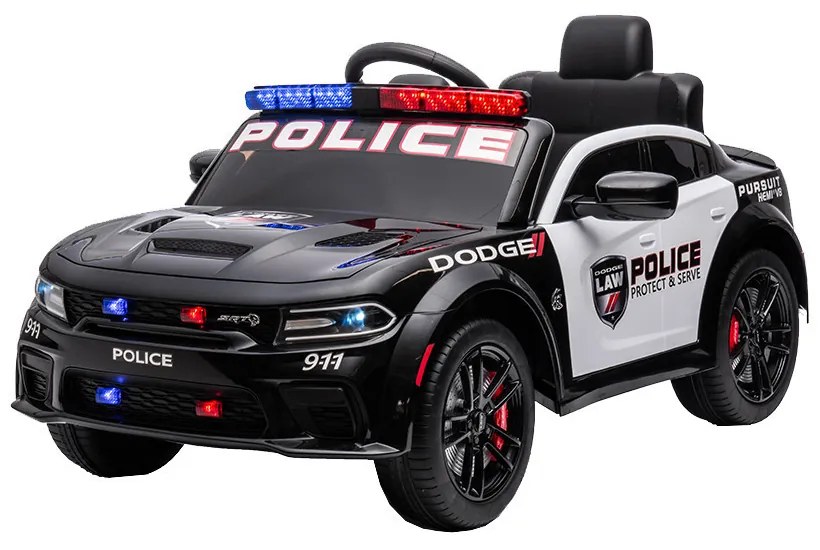 Elektromos Dodge rendőrautó fekete