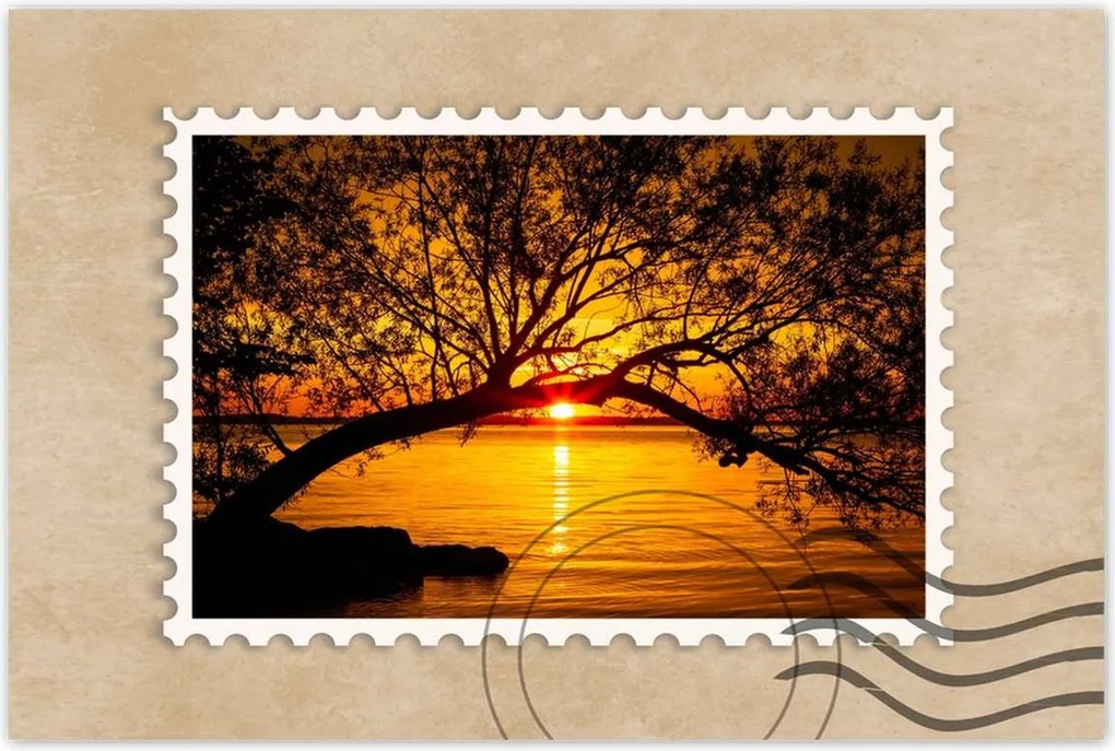 Poszterek 90x60 Tengerpart Fa Tenger