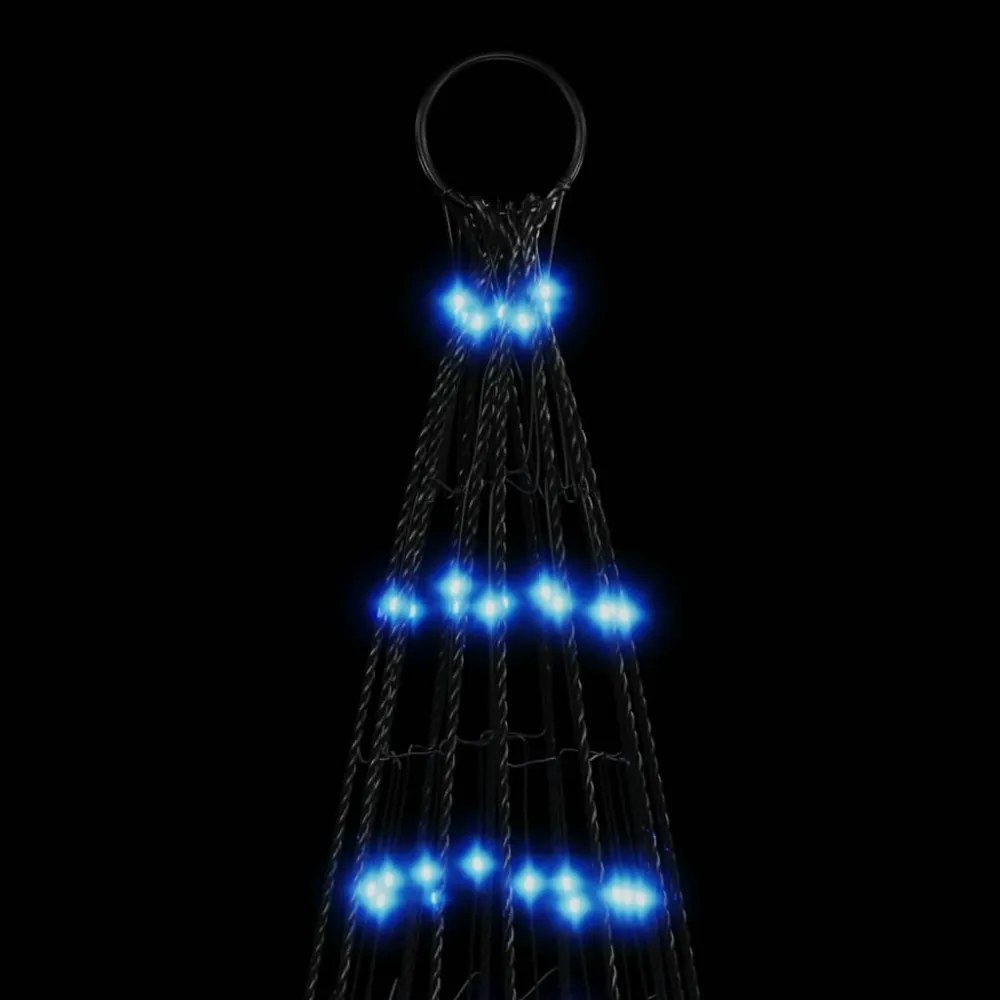 kék LED karácsonyfa zászlórúdra 1534 LED 500 cm