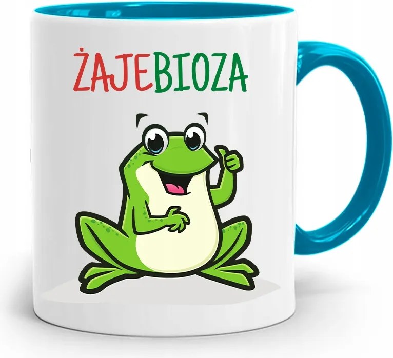 Kék Bögre Vicces Béka Ajándék fényképes nyomtatással