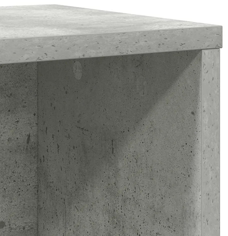 betonszürke szerelt fa könyvespolc 60x24x85 cm
