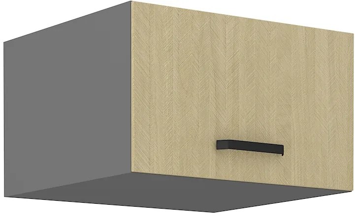 Felső konyheszekrény Scarmi 60 NAGU 36 1F (Antracit + Herringbone scandi). 1049772