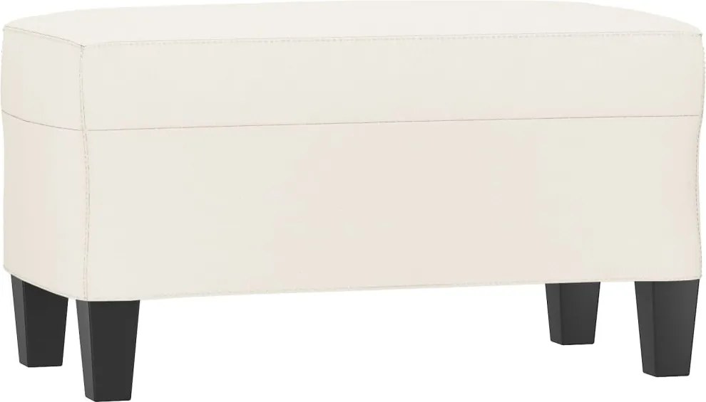 vidaXL krémszínű műbőr pad 70 x 35 x 41 cm