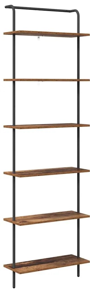 Könyvespolc Régi fa 60 x 24 x 203 cm Faanyag