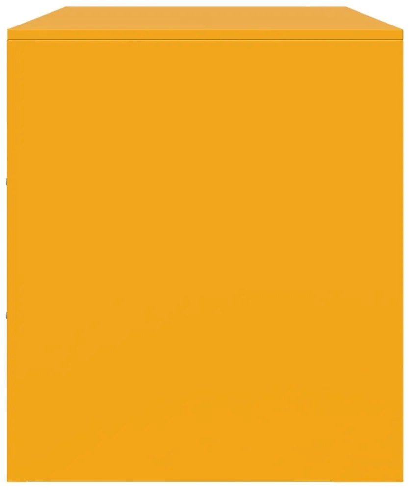 mustársárga acél TV-szekrény 99 x 39 x 44 cm