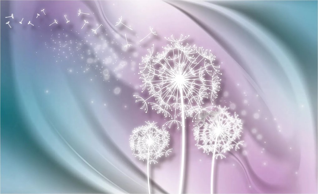 Fotótapéta Pitypang golyók pasztell háttér 368x254 vinil +ragasztó