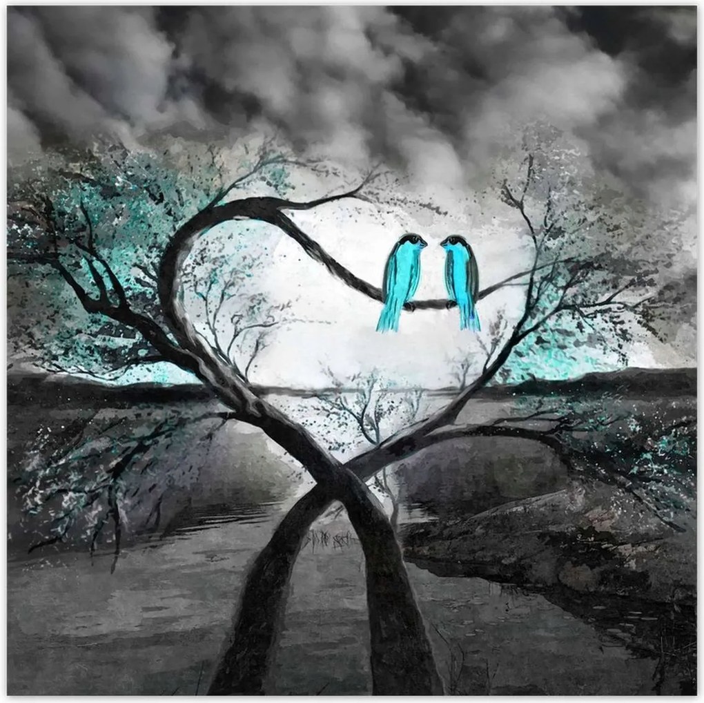 Poszterek 100x100 Türkiz bűvölet Éjszaka