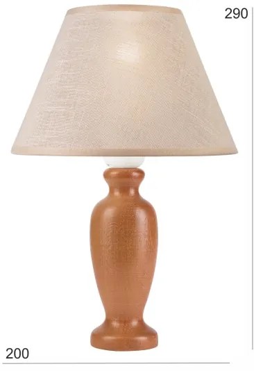 Asztali lámpa AMFORA 1xE27/60W/230V barna/bükkfa