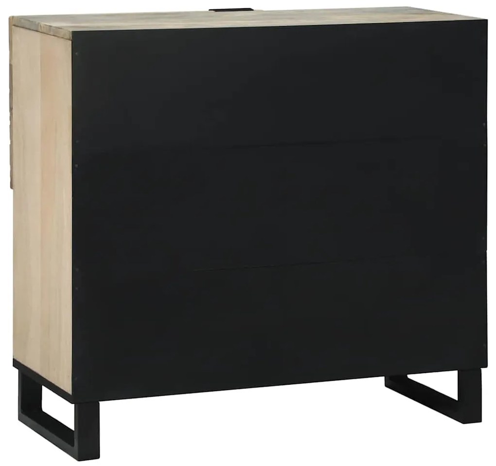Komód Fehér 80 x 33 x 75 cm tömör mangófa
