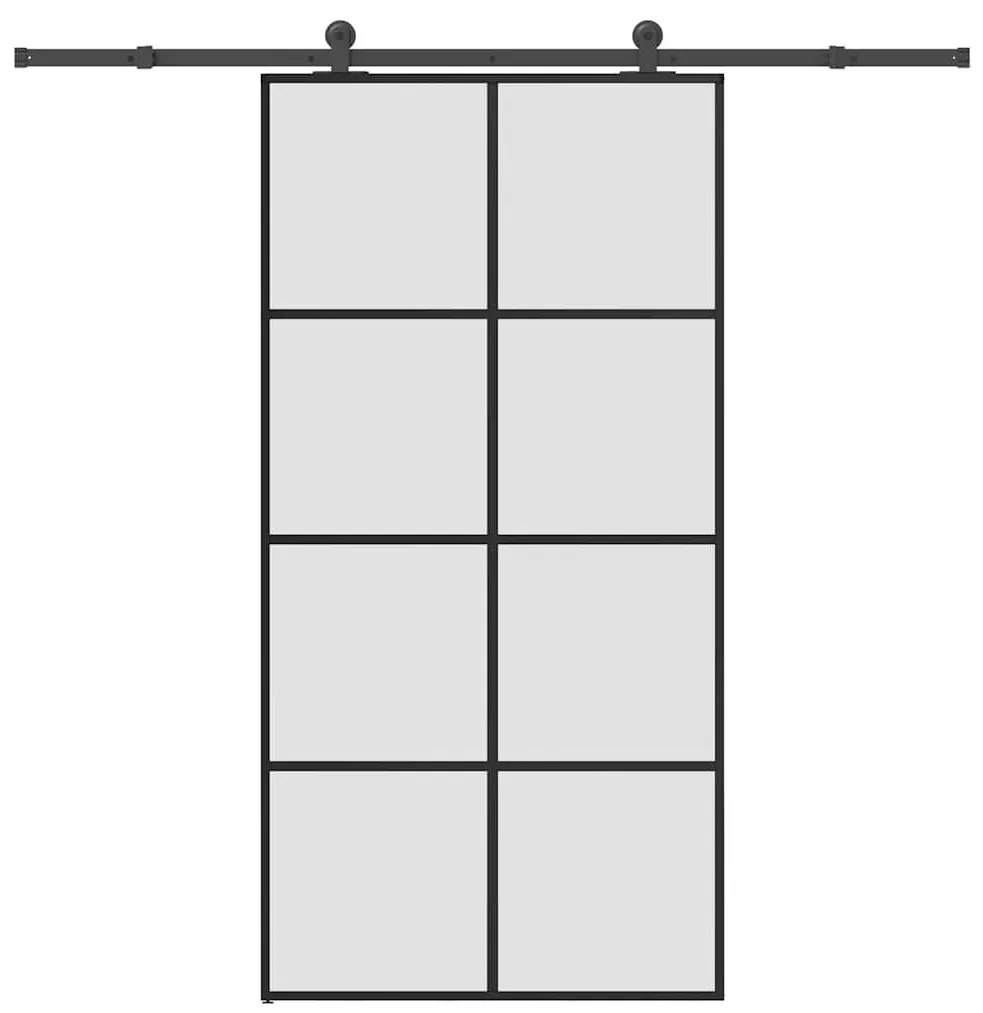 ESG üveg-alumínium tolóajtó fémszerelvény-szettel 102,5x205 cm