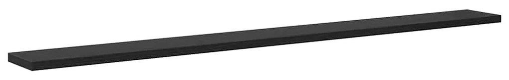 Polcos könyvespolc 4 pcs Fekete 100 x 10 x 1.5 cm Faanyag