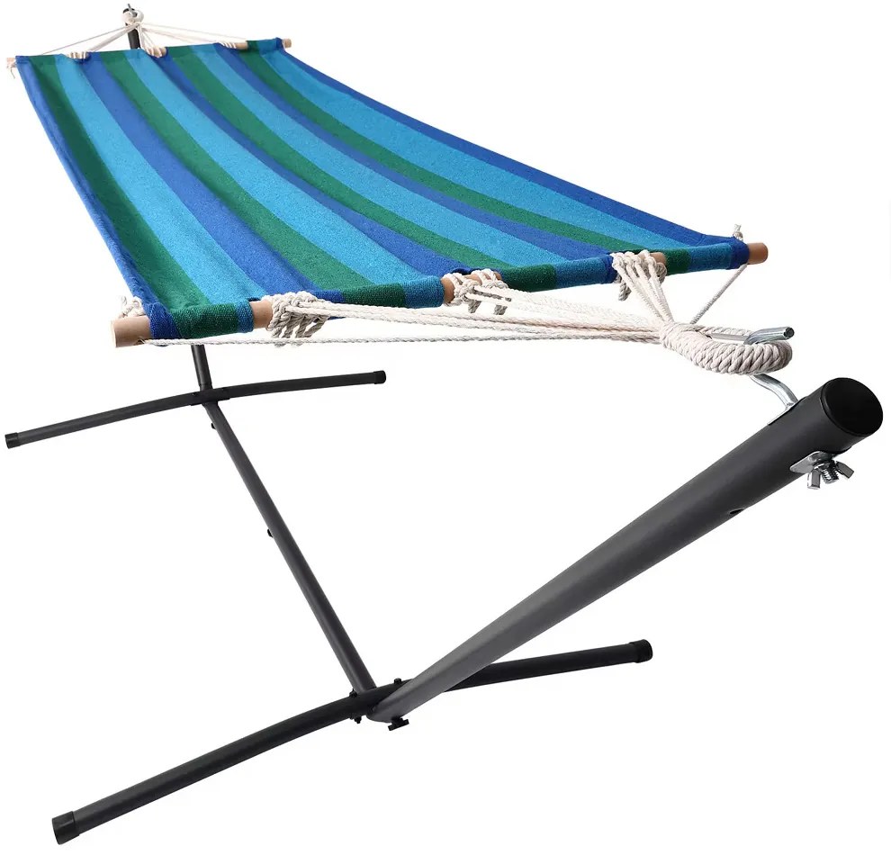 Deuba Hintaágy fém vázzal 200x80 cm - kék