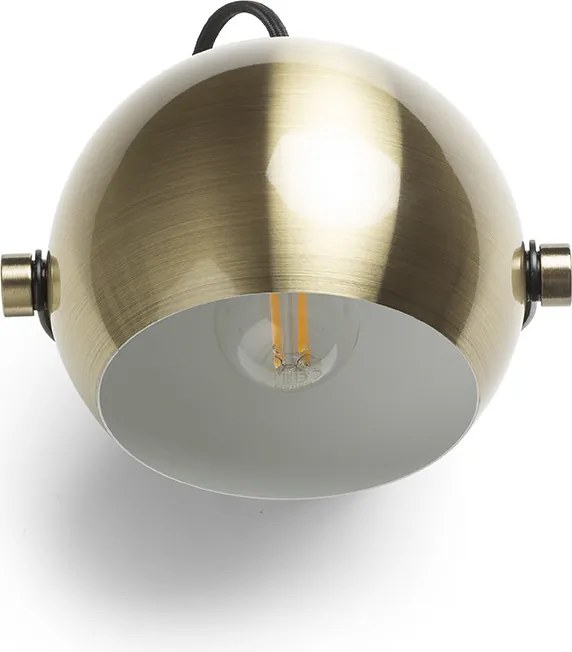 RENDL AGNETA felületre szerelhető szálcsiszolt sárgaréz/fekete 230V LED E27 11W