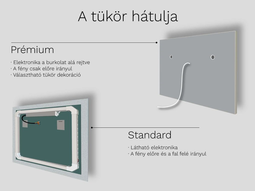 Tükör LED világítással M13 prémium