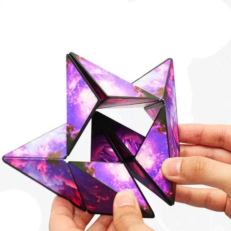 Újdonság Mágneses Varázskocka Magic Cube Fejlesztő Játék Most 2 az 1 ben, a Végtelen Űr témában