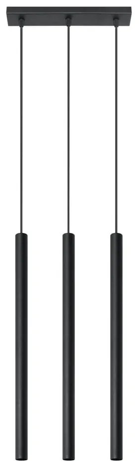 Fideus fekete függőlámpa, hosszúság 30 cm - Sollux