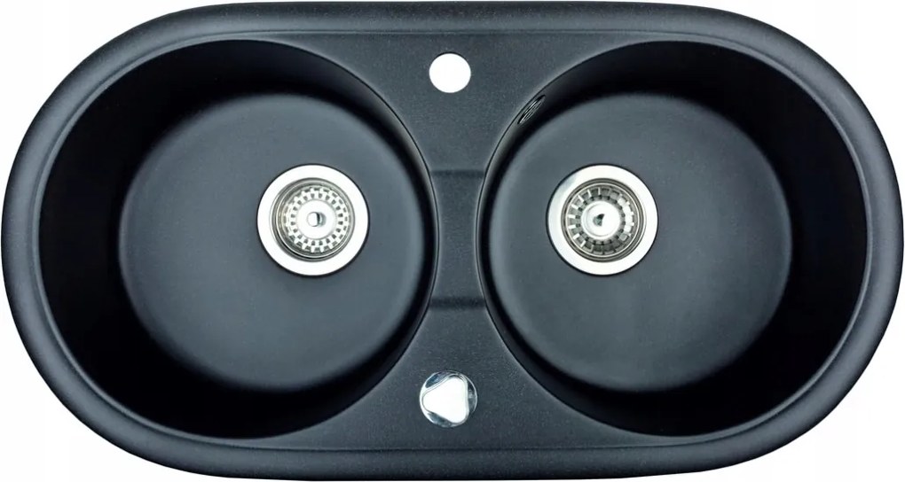 Gránit mosogató konyhai mosogató Libra kétrekeszes 77,5 x 42,5 cm