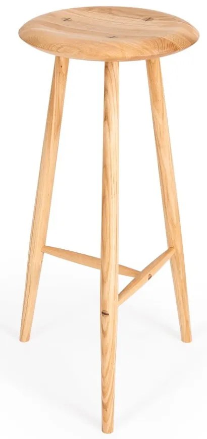 Natúr színű tölgyfa bárszék (ülésmagasság 75 cm) Blanc – Gazzda