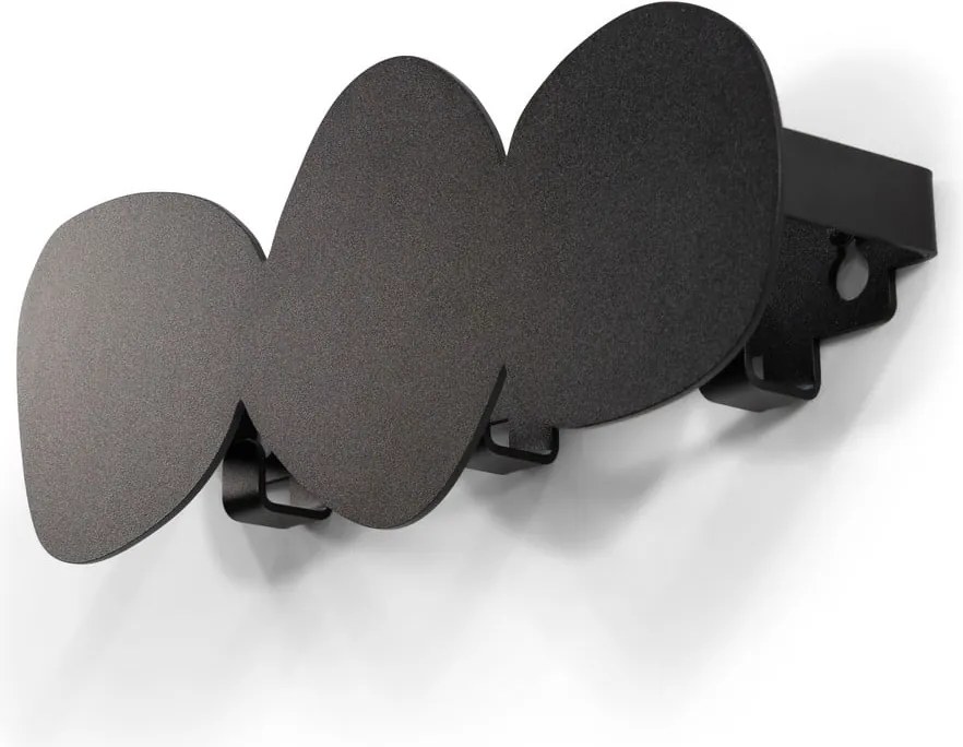 Fekete fém fali fogas 35 cm Tumulo – Spinder Design