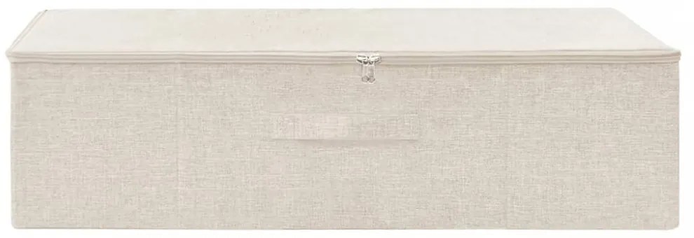 krémszínű szövet tárolódoboz 70 x 40 x 18 cm