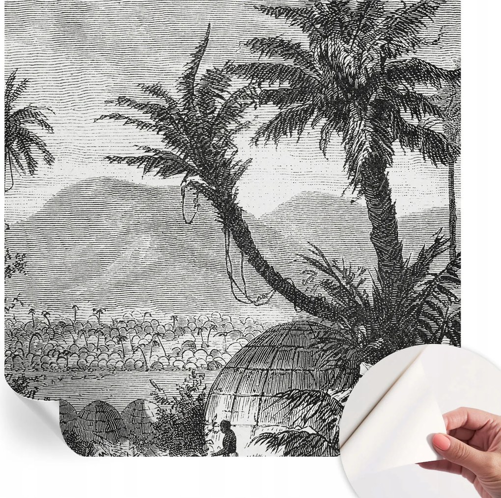 Design fali fotótapéta Öntapadós Trópusi oázis 250x250 cm