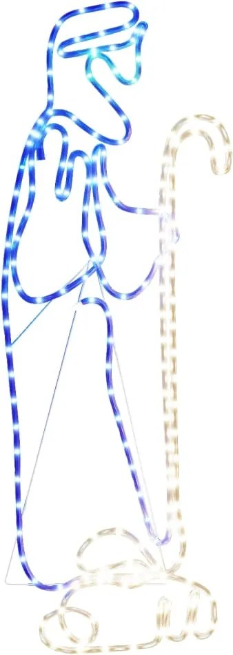 vidaXL karácsonyi pásztor és bárány figura 168 LED-del 102,5 x 35 cm