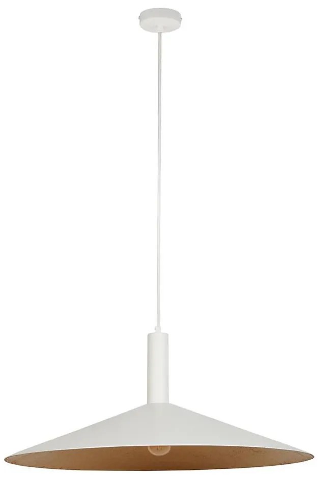 Csillár zsinóron CAPRI 1xE27/15W/230V átm. 70 cm fehér/réz