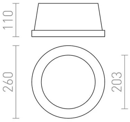 RED - Design Rendl - R10444 - Beépíthető lámpa MIA 2xE27/40W/230V