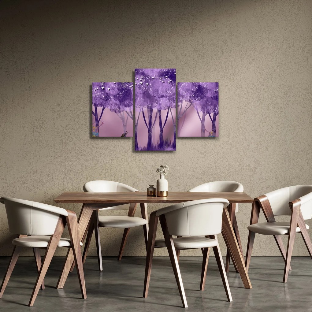 Kép - Szarvasok egy varázslatos erdőben (90x60 cm)