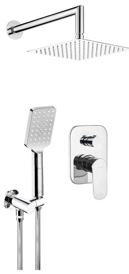 Deante NAC_09LP - ALPINIA falba süllyesztett csaptelepes zuhanyszett, fényes króm