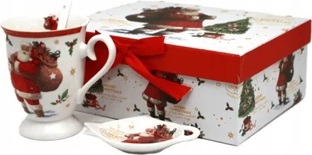 Karácsonyi Bögre kanállal és cseppfogóval 250 ml Karácsonyi Ajándék