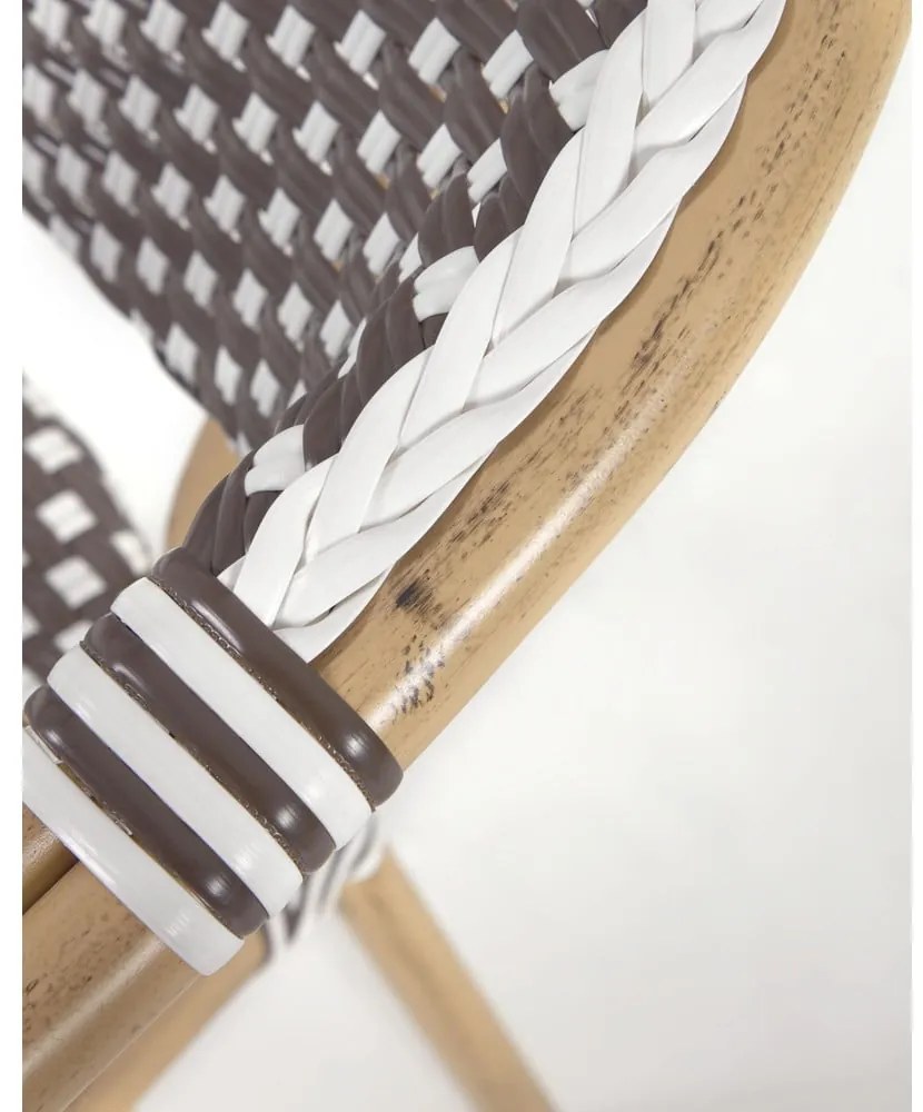 Barna fém-műanyag kerti szék Marilyn – Kave Home