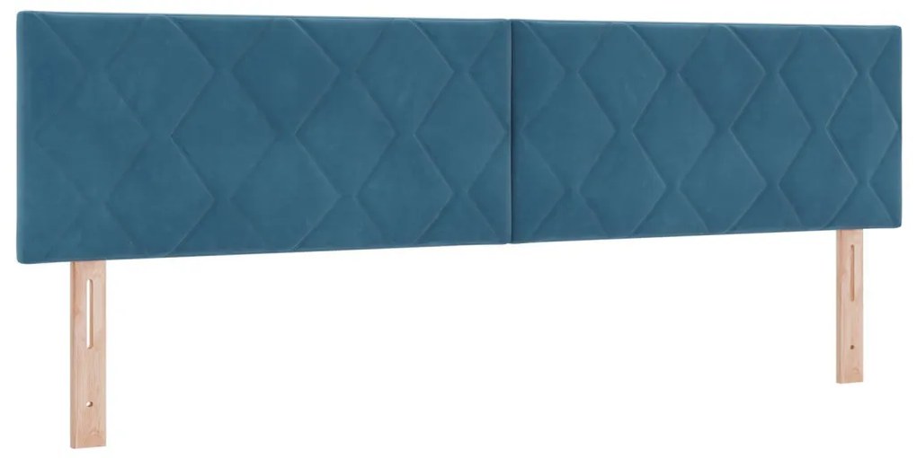 Fejtámla Gyémánt Blokkok Design Sötétkék 180 cm Bársony