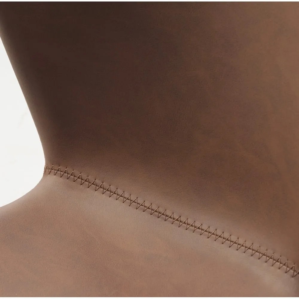 Konyakbarna bőrutánzat étkezőszék Teslin – Unique Furniture