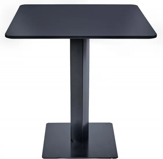 Szögletes Étkezőasztal, Bisztró Asztal Fekete Színben Palermo - 80x80 cm. Mdf-fém