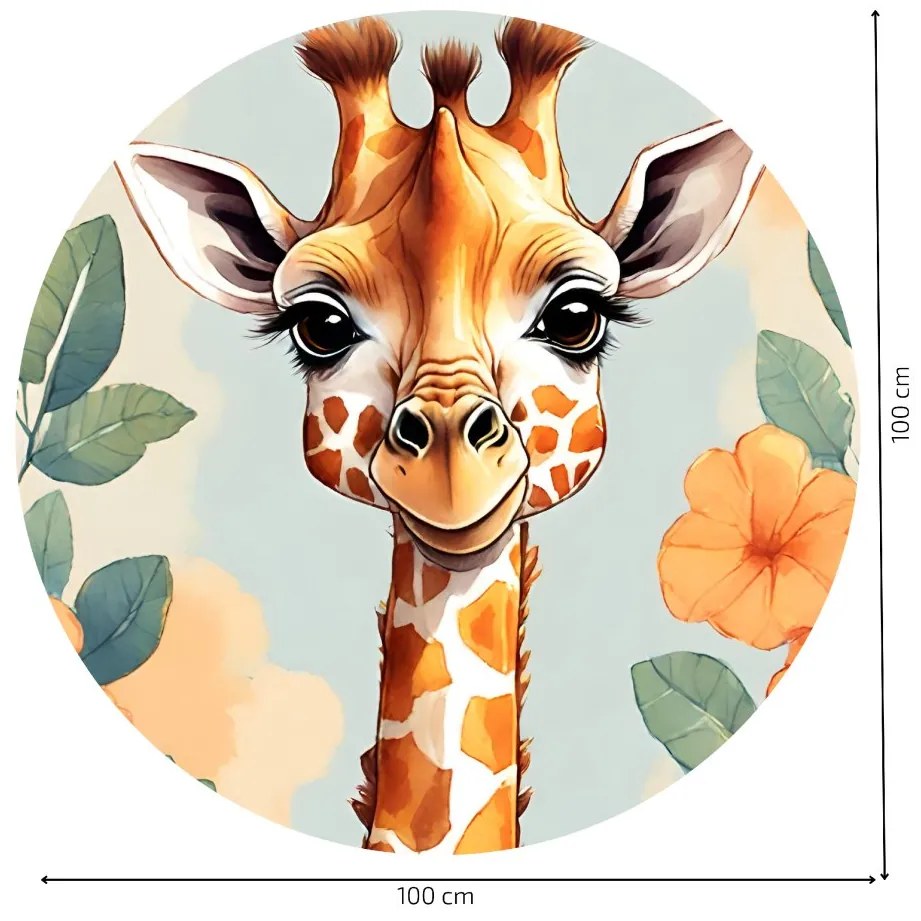 PIPPER. Kör alakú falmatrica "Zsiráf" Méret: 60cm