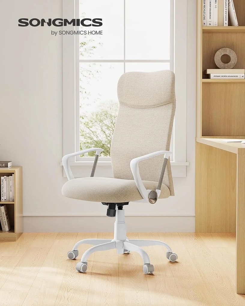 SONGMICS irodai szék, ergonomikus szék cappuccino bézs színben