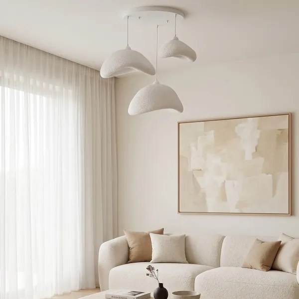 BRILAGI - WABI SABI kábeles függeszték 3xE27/40W/230V, Ø 82 cm, fehér